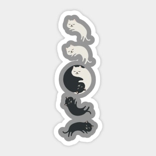 Hidden Cat 26 Yin Yang hug-ing v3 Sticker